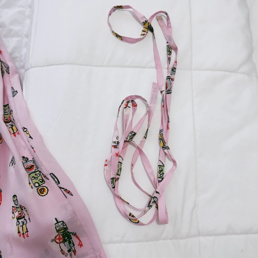 PRADA Pink ROBOT PRINT Drawstring Hem Sleeveless Spring DRESS - Picture 7 of 13